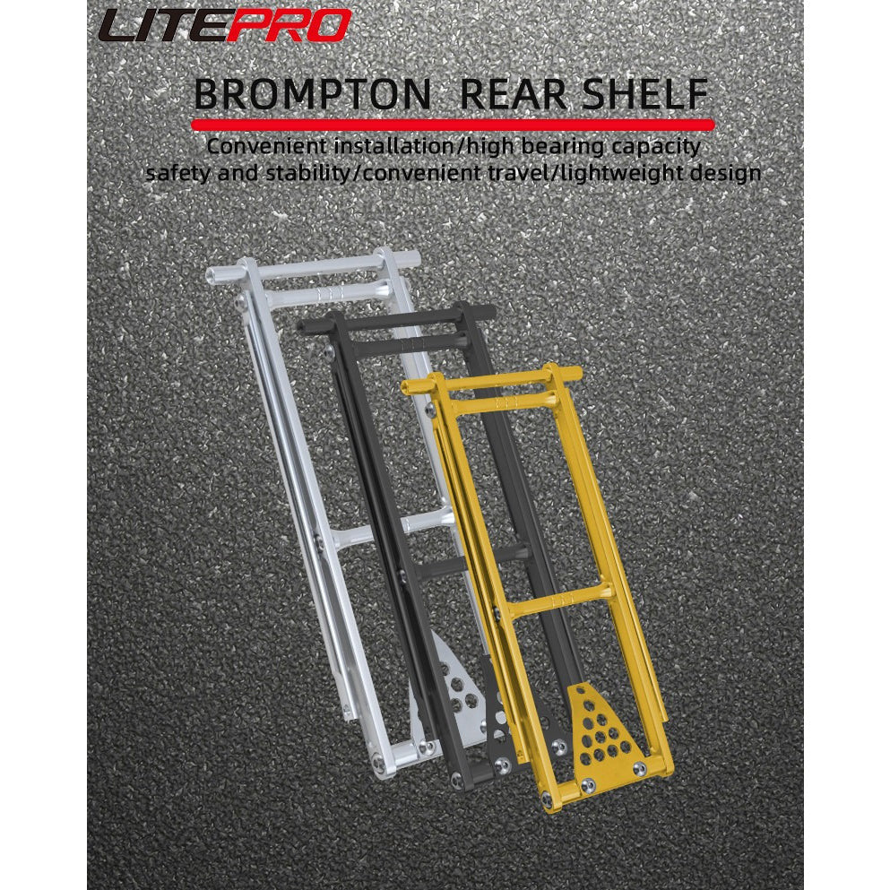 Litepro Bicycle Foldable Rear Rack Portable Luggage Shelf Aluminum Alloy Tail Shelf Holder Suitable For Brompton trifold