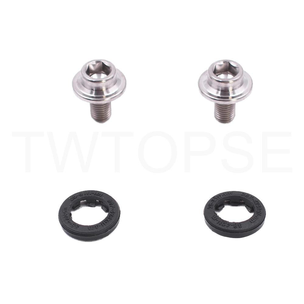 TWTOPSE Titanium Bike Bottom Brackets Bolts For Brompton Folding Bicycle Hub Axis Screw Set 15g With Dust-proof Cover