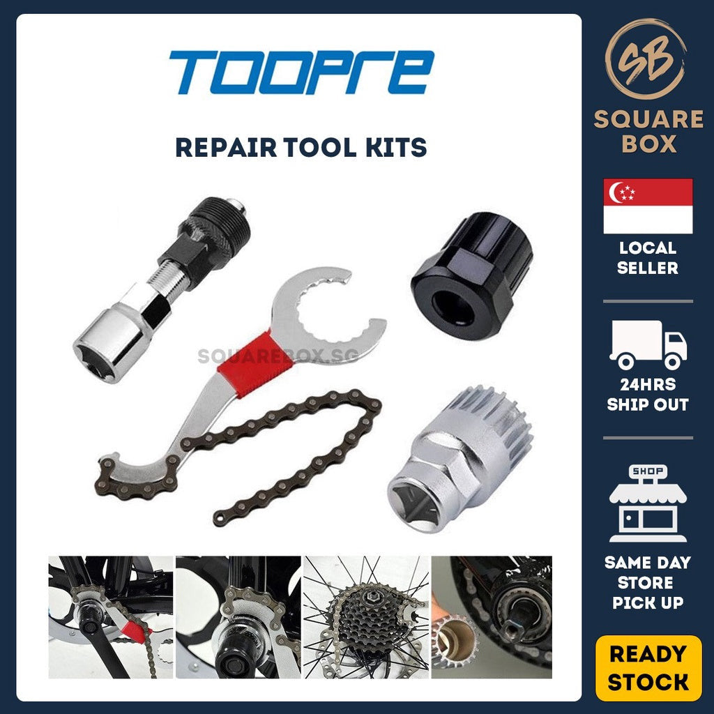 Bicycle Repair Tool Kits Bike Chain Removal Bracket Freewheel Remover Crank Puller Tools