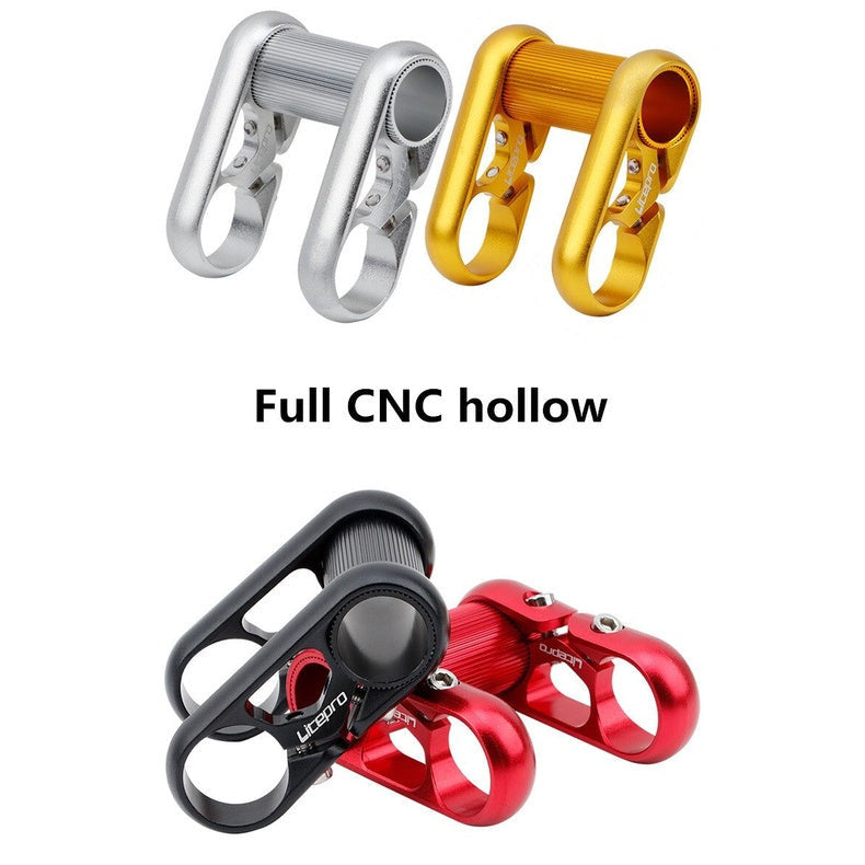 Litepro Folding Bike Hollow Double Stem Horizontal Handlebar 25.4mm Aluminum Alloy Bicycle Parts