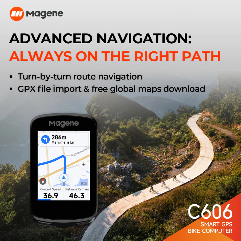 Magene C606 GPS Bike Computer Touchscreen Navigation Visualized ClimbPro Control New Dashboard
