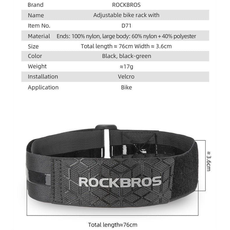 ROCKBROS Adjustable Velcro Strap