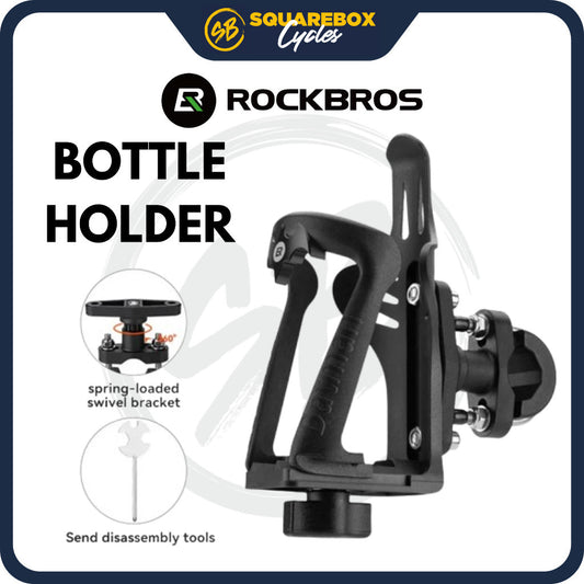 ROCKBROS Motorcycle Bottle Holder Cage 2D Bicycle Portable Bottle Holder with Adjustable Clamp Bike Accessories