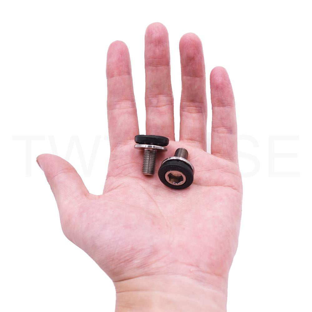 TWTOPSE Titanium Bike Bottom Brackets Bolts For Brompton Folding Bicycle Hub Axis Screw Set 15g With Dust-proof Cover
