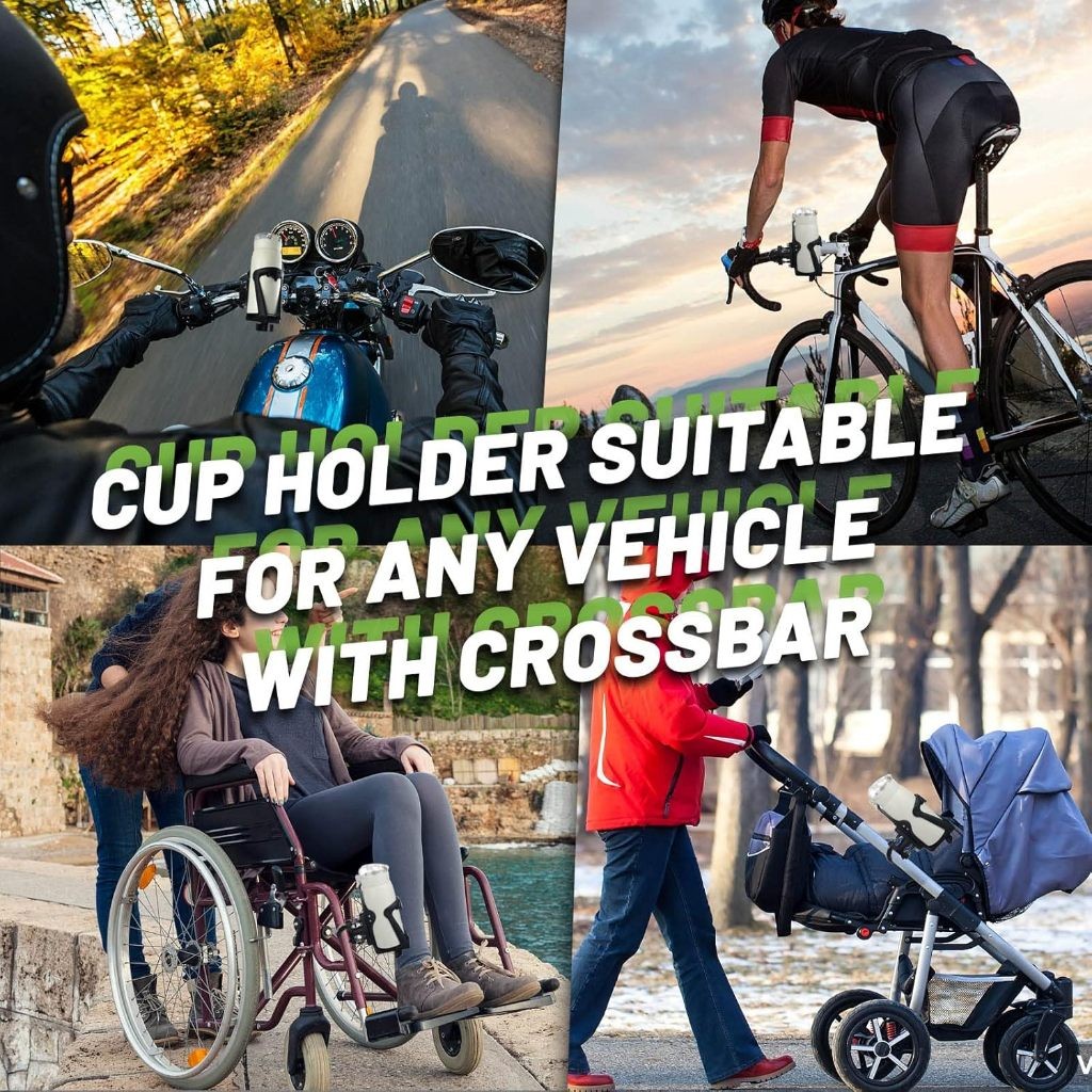 ROCKBROS Motorcycle Bottle Holder Cage 2D Bicycle Portable Bottle Holder with Adjustable Clamp Bike Accessories