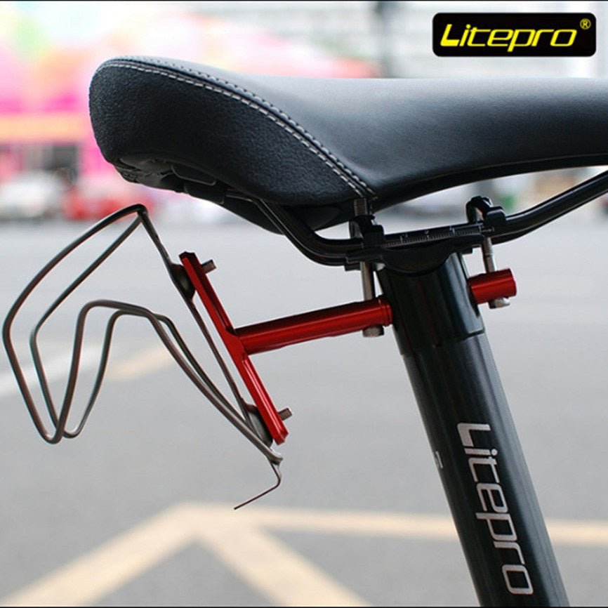 Litepro Aluminum Alloy Bottle Cage Conversion Seatpost Mounting Bracket Adapter Rod Seat Tube 412