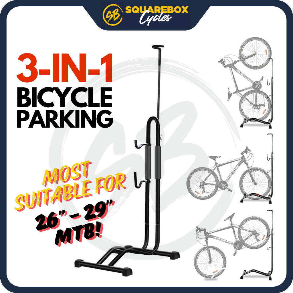 3-in-1 Vertical Parking Bicycle Stand