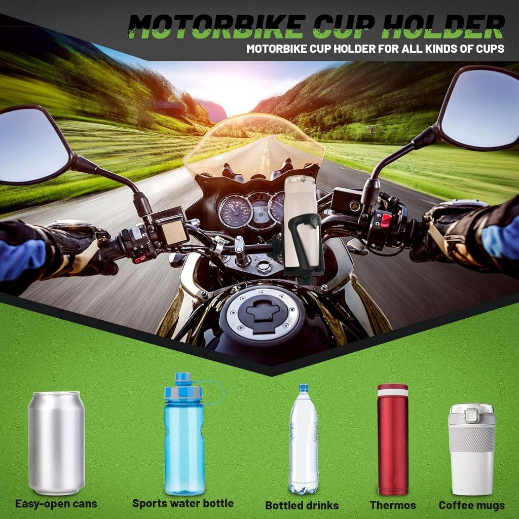 ROCKBROS Motorcycle Bottle Holder Cage 2D Bicycle Portable Bottle Holder with Adjustable Clamp Bike Accessories