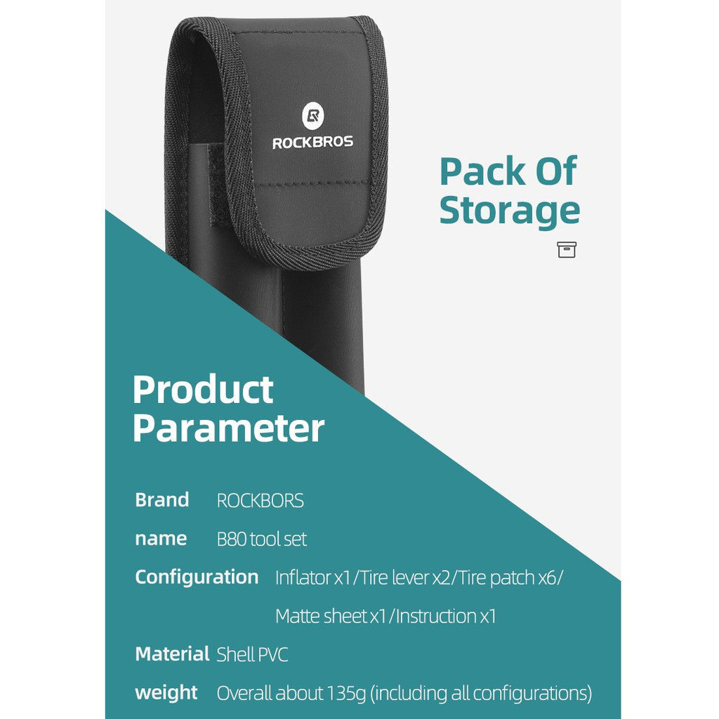 RockBros Bicycle Tool Set with Mini Pump