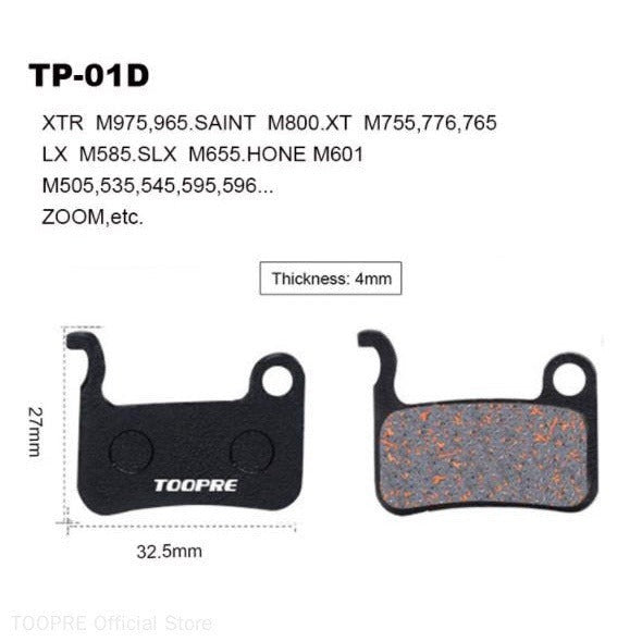 TOOPRE Mountain bike brake pads all-metal high wear-resistant fiber disc brake pad BB5 FOR SHIMANO SRAM ZOOM AVID Magura