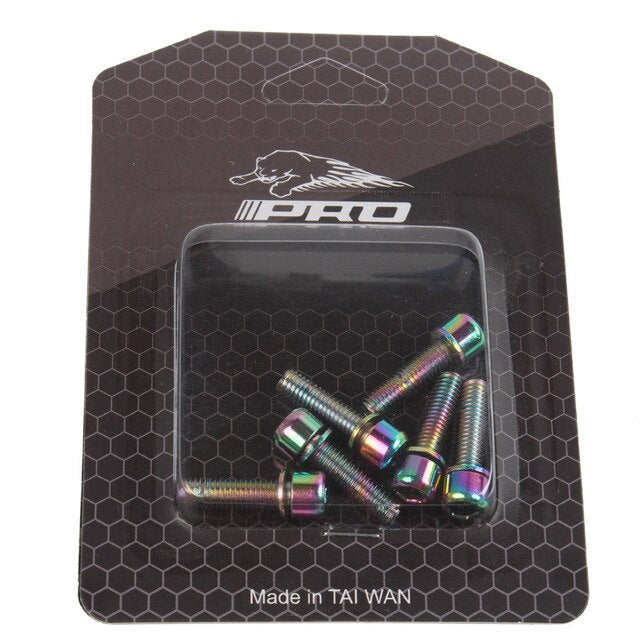 IIIPro Bicycle Stem Bolts 6pcs M5 18mm Steel Bolts 5mm 18mm