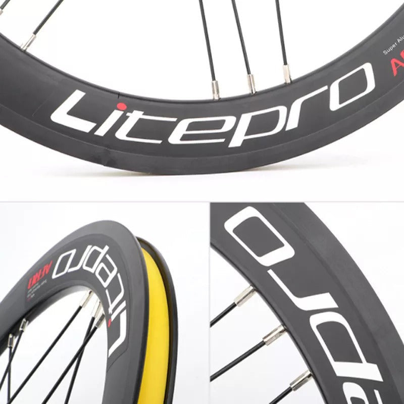 Litepro AERO Folding Bicycle 451 20 inch Wheelset 100/135mm Disc V Brake For 8 9 10 11 Speed One Pair