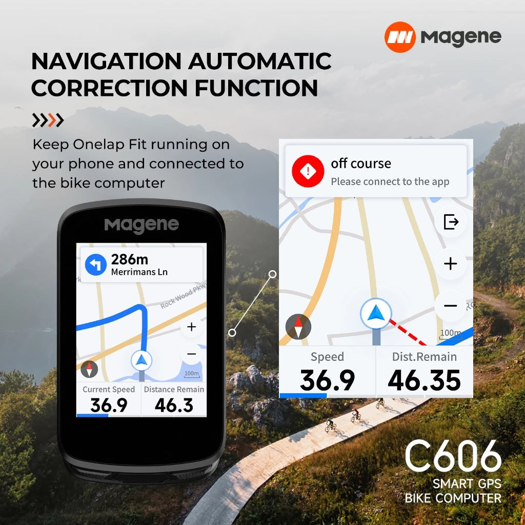 Magene C606 GPS Bike Computer Touchscreen Navigation Visualized ClimbPro Control New Dashboard