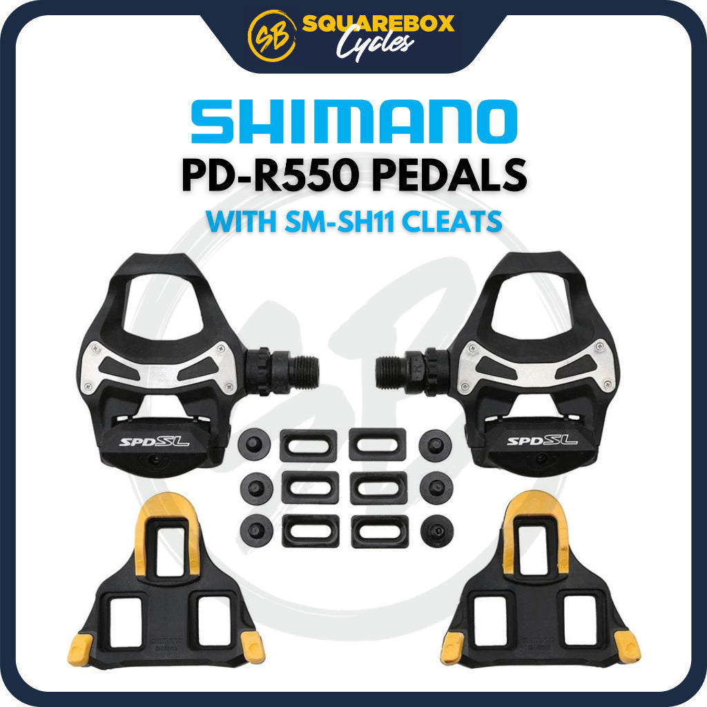 Shimano Tiagra PD-R550 Road Pedals with SM-SH11 Cleats