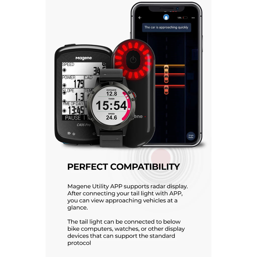 Magene L508 bike Radar Tail Light Bicycle Smart Rear Lighting Waterproof Brake Sensor Warning Lamp