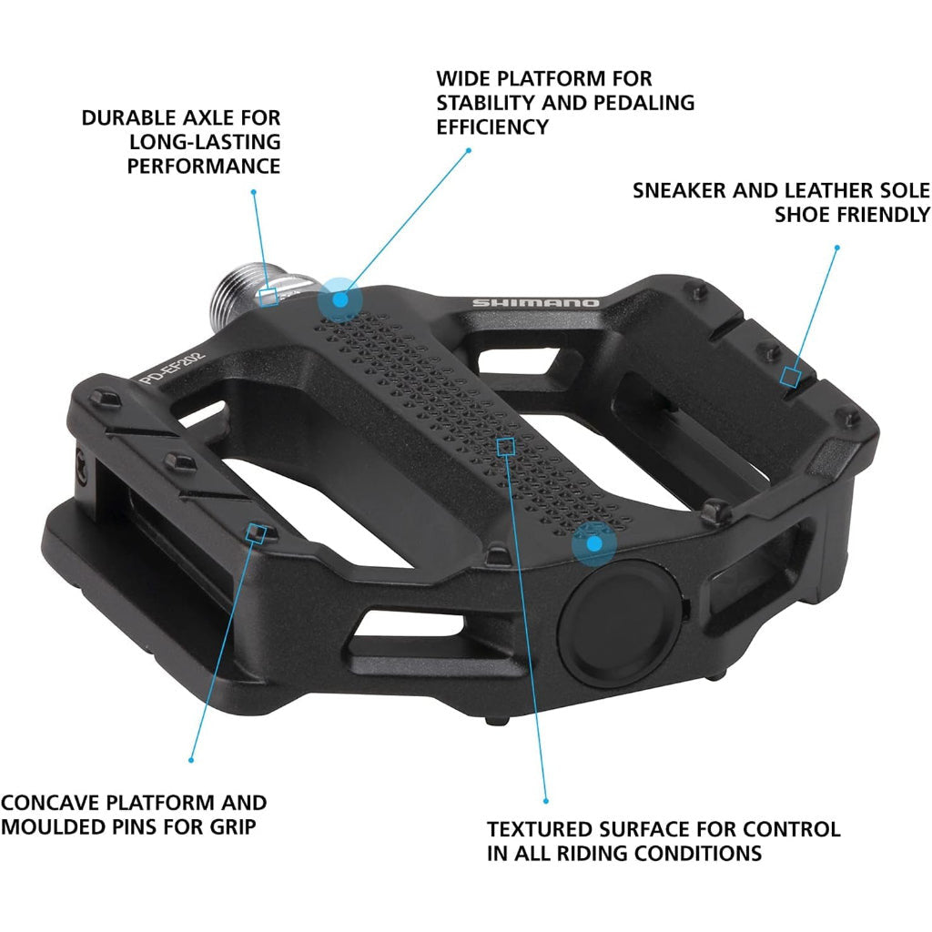 Shimano PD-EF202 Flat Pedals Aluminum Alloy