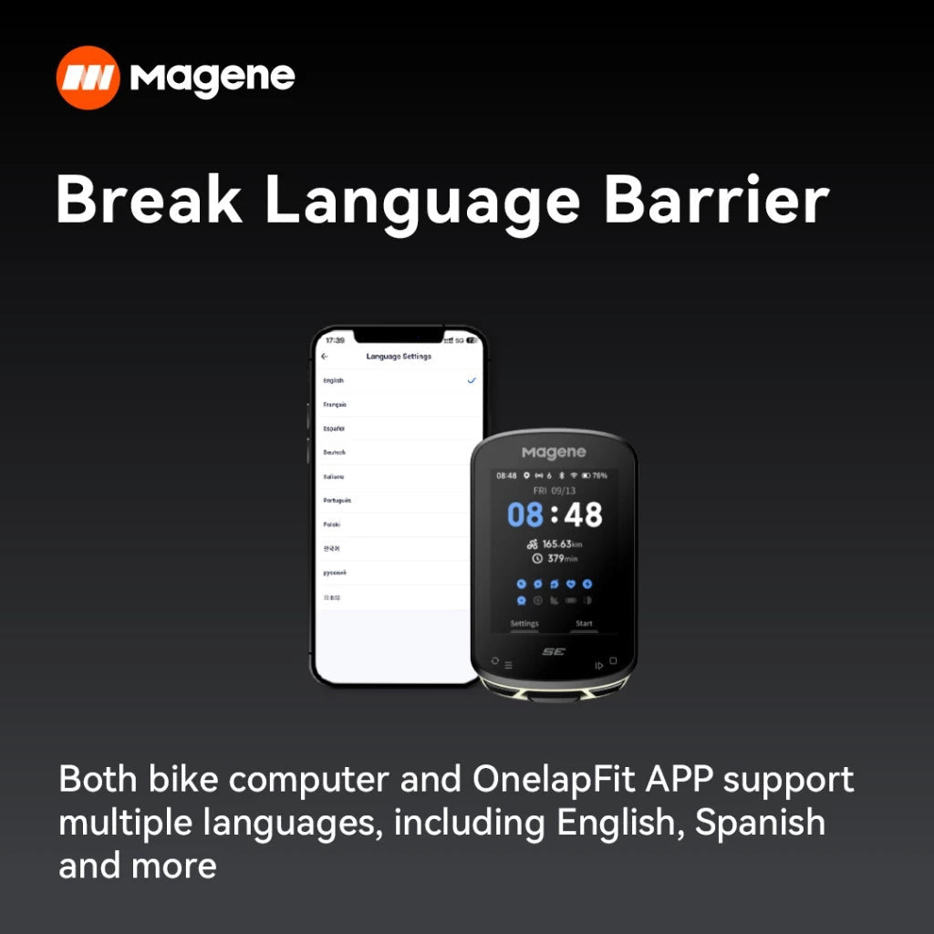 Magene C506SE Smart GPS Bike Computer Speedometer 2.4inch WiFi/Bluetooth Data Transfer Navigation