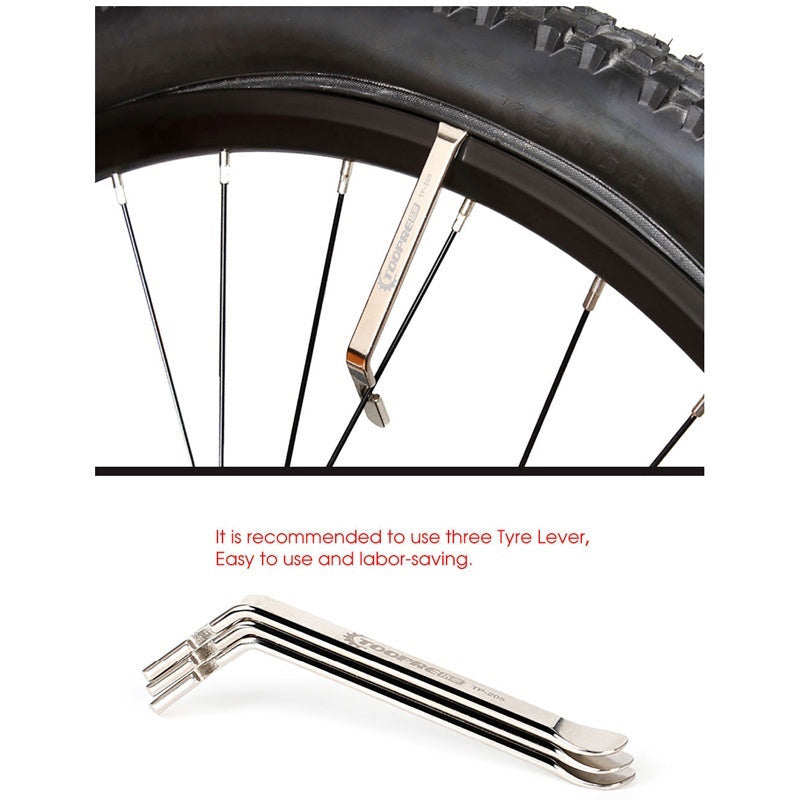 TOOPRE Mountain Road Bike Tire Lever MTB Bicycle Tyre Spoon Remover Tool Stainless Steel MTB Cycling Wheel Repair Tools