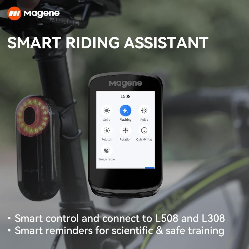 Magene C506 Smart GPS Bike Computer Touchscreen Speedometer WiFi/Bluetooth Customizable Data Display