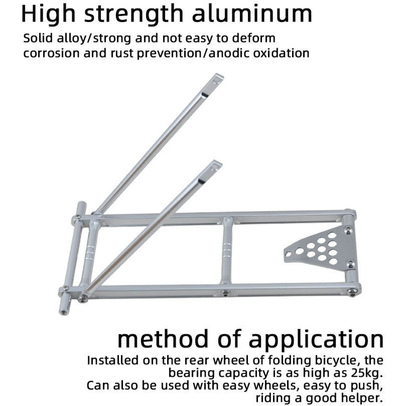 Litepro Bicycle Foldable Rear Rack Portable Luggage Shelf Aluminum Alloy Tail Shelf Holder Suitable For Brompton trifold