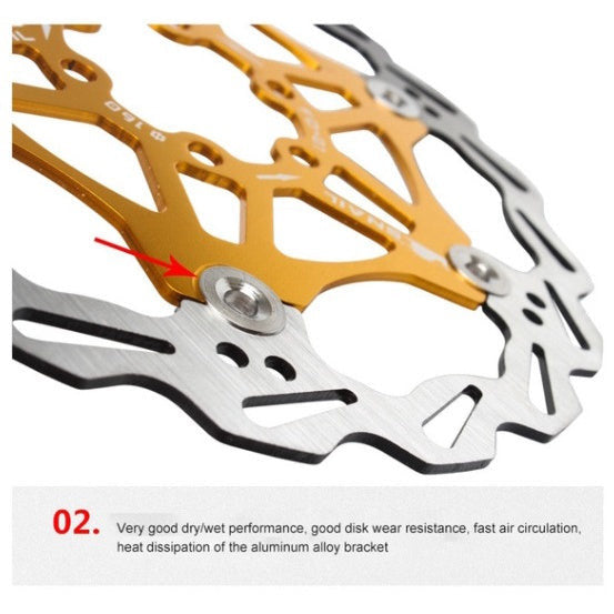 SNAIL Mountain Bike Float Floating Disc 160MM with Screws Brake Rotor Cycling Bicycle Cooling disc Rotors