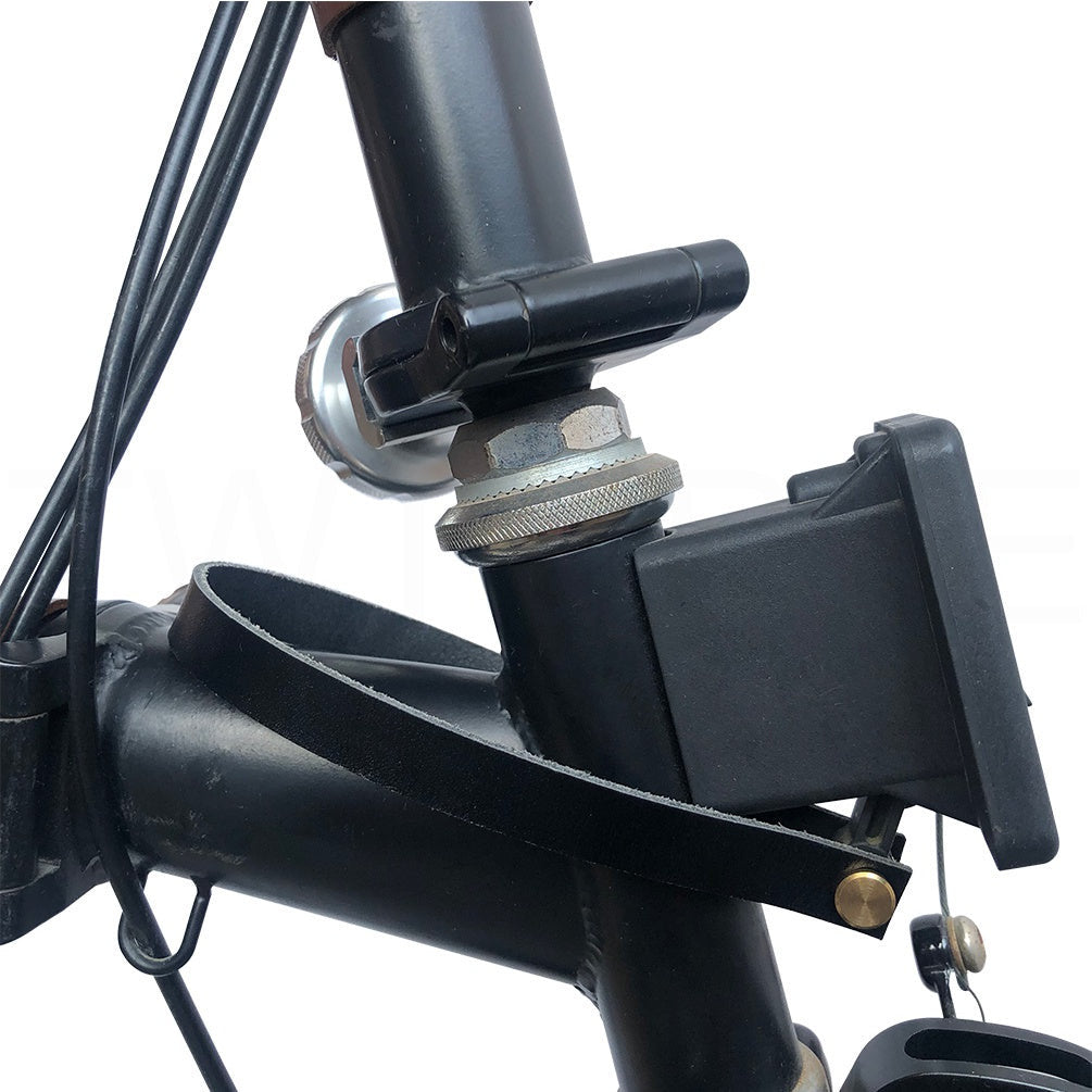 Handmade Italian Cowhide Leather Bike Frame Stem Protector Cover Compatible With trifold Folding Bicycle