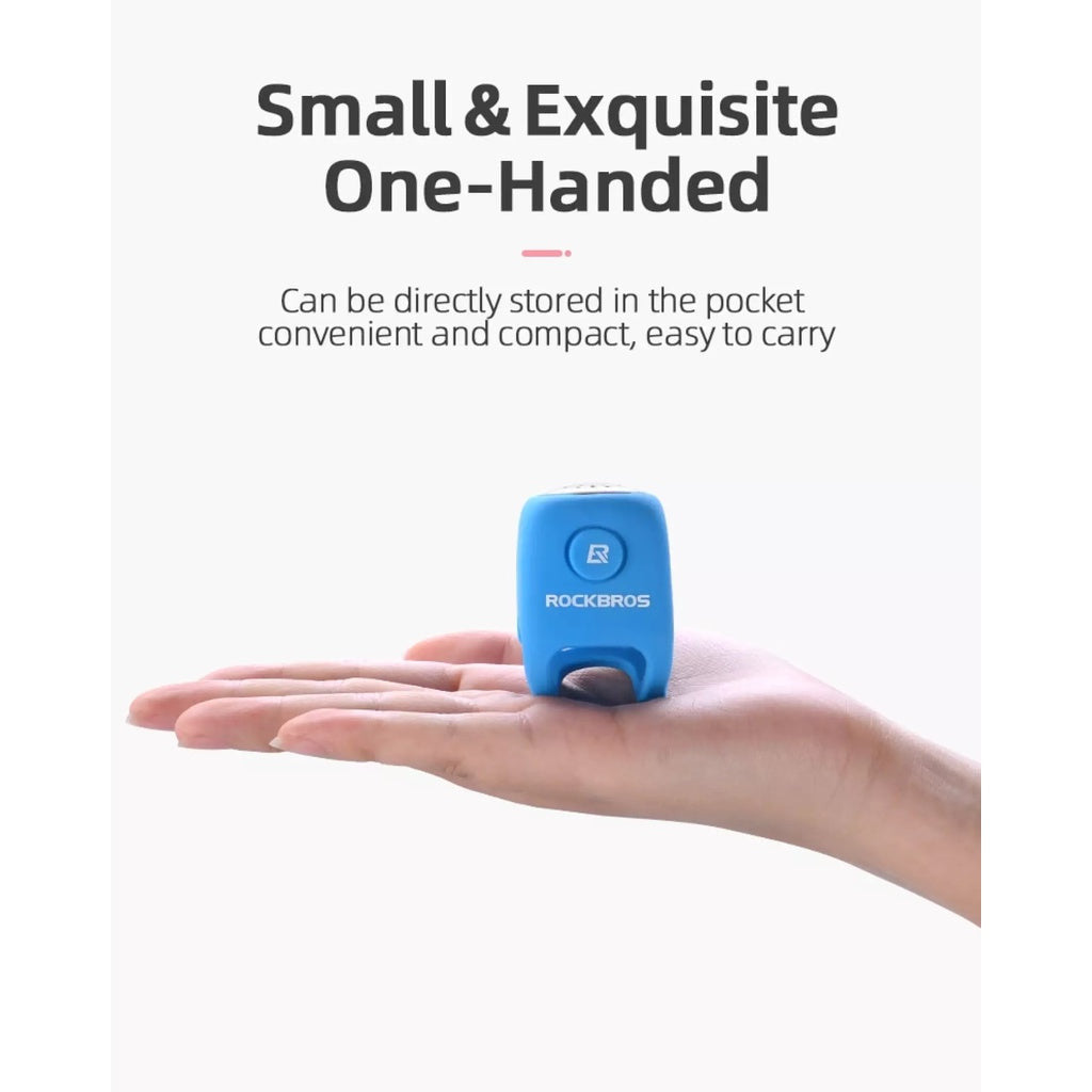 ROCKBROS Electric Cycling Bike Bells Horn Three Voice Rainproof MTB Bicycle Handlebar Bell