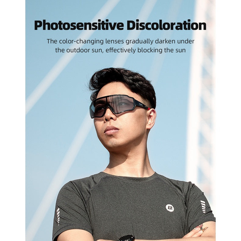 ROCKBROS Cycling Glasses Men Women Photochromic Outdoor Sport Hiking Eyewear Inner Frame Bicycle Glasses -10161