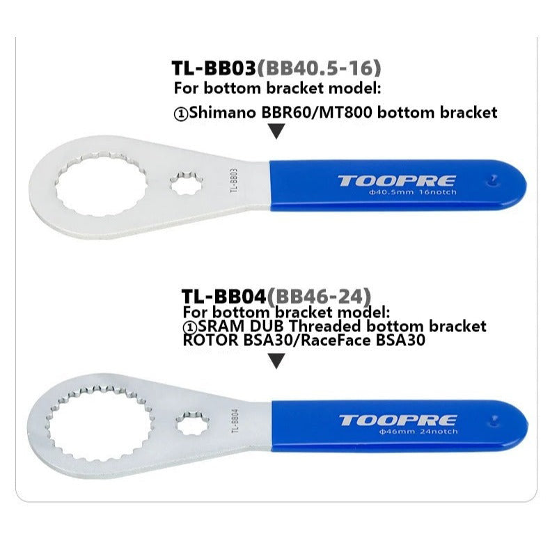 TOOPRE MTB/Road Bike Bottom Bracket wrench BB Bottom Bracket installation and removal tool suitable for SHIMANO/SRAM/IXF