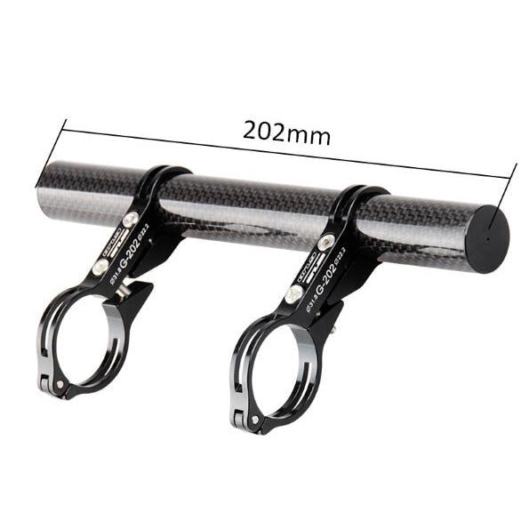 GUB G-202 Carbon Fiber Bicycle Handlebar Extender 20CM Headlight Bracket Lamp Flashlight Holder