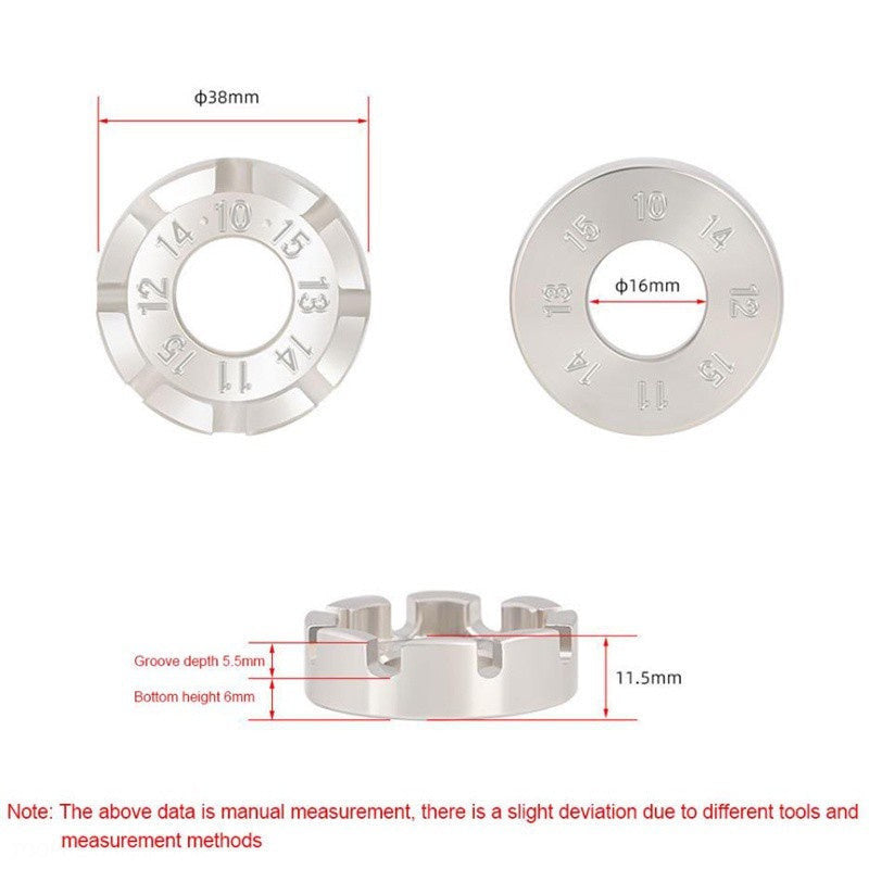 TOOPRE Bicycle 1 PCS Spoke Wrench MTB Bike Road Knitting Ring Adjustment Tool 8-Port Wire Wrench Steel Ring Repair