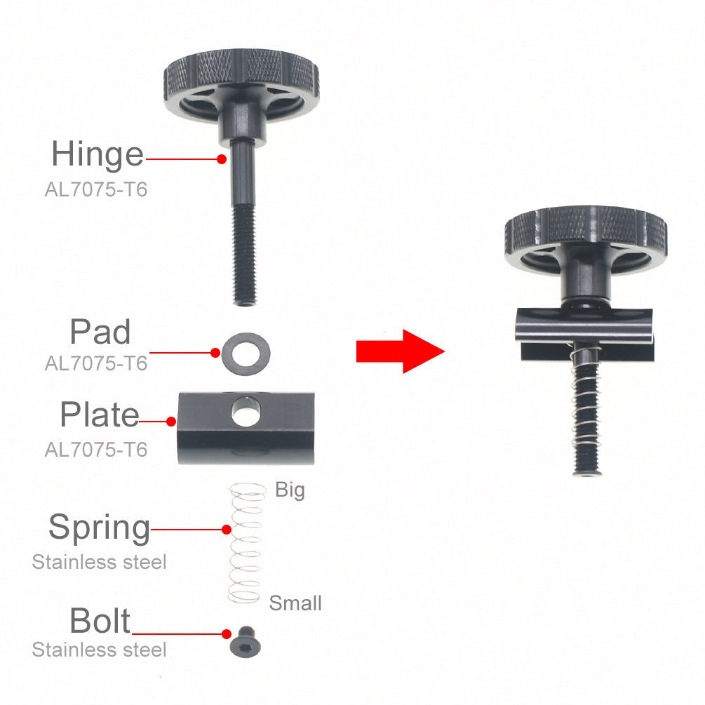 TWTOPSE AL7075 Bike Bicycle Hinge Clamp Plate For Brompton Folding Bike 3SIXTY