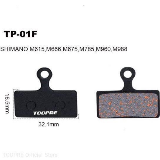 TOOPRE Mountain bike brake pads all-metal high wear-resistant fiber disc brake pad BB5 FOR SHIMANO SRAM ZOOM AVID Magura