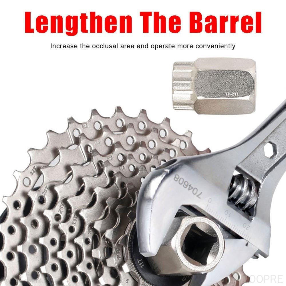 TOOPRE Bicycle Disassembly Sleeve MTB Bicycle Cassette Flywheel Freewheel Lockring Remover Repairs Tool