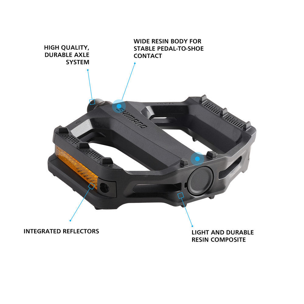 Shimano PD-EF102 Flat Pedals Resin Black