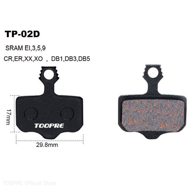 TOOPRE Mountain bike brake pads all-metal high wear-resistant fiber disc brake pad BB5 FOR SHIMANO SRAM ZOOM AVID Magura