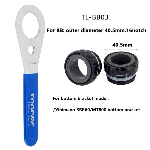 TOOPRE MTB/Road Bike Bottom Bracket wrench BB Bottom Bracket installation and removal tool suitable for SHIMANO/SRAM/IXF