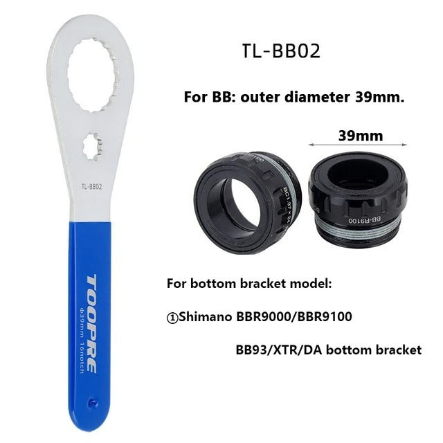 TOOPRE MTB/Road Bike Bottom Bracket wrench BB Bottom Bracket installation and removal tool suitable for SHIMANO/SRAM/IXF